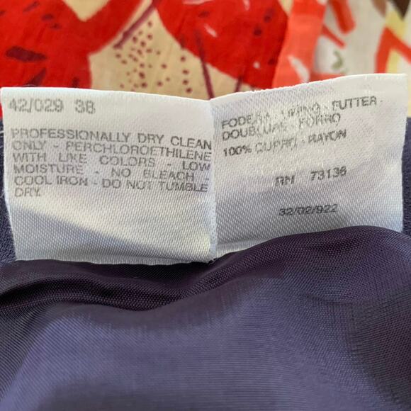 Max Mara Women Mini Knee Skirt Preppy Career Designer Purple Minimalist Size 4 - Picture 9 of 10